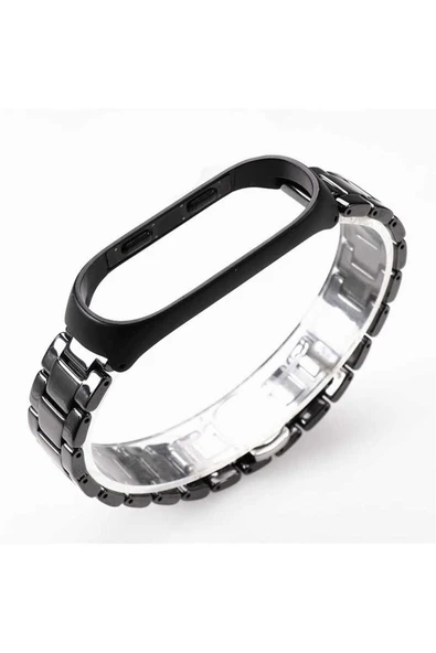 mastersonic Xiaomi Mi Band 3 Uyumlu KRD-21 Metal MTSC Kordon-Siyah ürün görseli 1