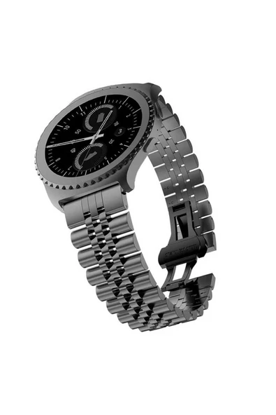 mastersonic Huawei GT2 46mm Uyumlu KRD-36 22mm Metal MTSC Kordon-Gümüş - Resim 2