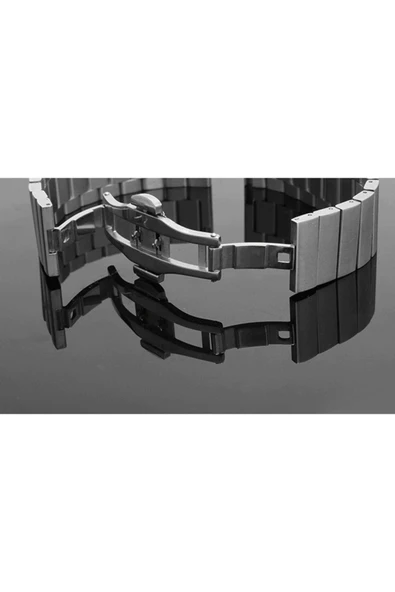 mastersonic Galaxy Watch 46mm (22mm) Uyumlu KRD-16 Metal MTSC Kordon-Beyaz - Resim 7