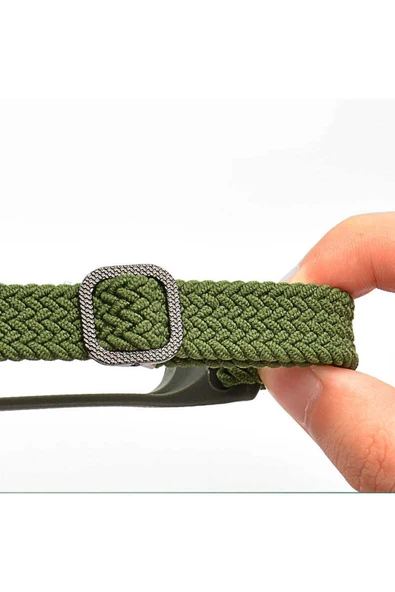 mastersonic Xiaomi Mi Band 3 Uyumlu KRD-49 Örgü MTSC Kordon-Colorful Green - Resim 4