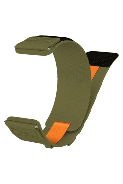 mastersonic Galaxy Watch 42mm MTSC KRD-112 20mm Orbital Örgülü Halat Tasarımlı Naylon Kumaş Hasır Kordon-Yeşil - 2