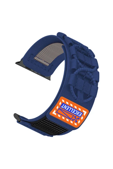 mastersonic Apple Watch 40mm MTSC KRD-112 Orbital Örgülü Halat Tasarımlı Naylon Kumaş Hasır Kordon-Mavi ürün görseli 1