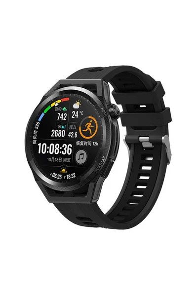 mastersonic Galaxy Watch Active 2 40mm KRD-55 Uyumlu MTSC Kordon-Siyah ürün görseli 1