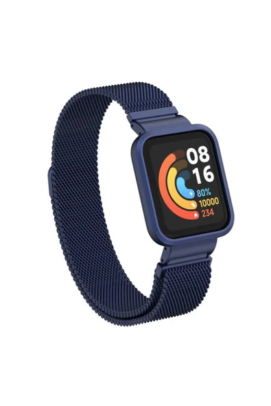 mastersonic Xiaomi Redmi Watch (Mi Watch Lite) Uyumlu KRD-58 Metal MTSC Kordon-Lacivert ürün görseli 1