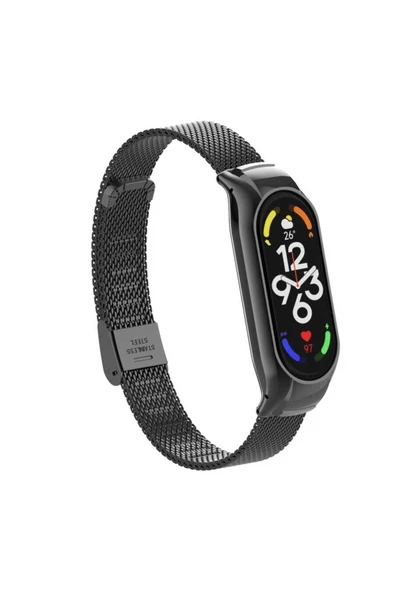 mastersonic Xiaomi Mi Band 7 Uyumlu KRD-06 Metal MTSC Kordon-Rose Gold - Resim 6