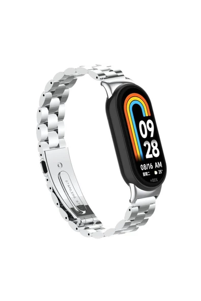 mastersonic Xiaomi Mi Band 9 KRD-04 Metal Kordon-Rose Gold - Resim 2