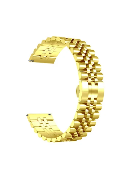 mastersonic Huawei Honor Magic 2 46mm Uyumlu KRD-36 22mm Metal MTSC Kordon-Gold ürün görseli 1