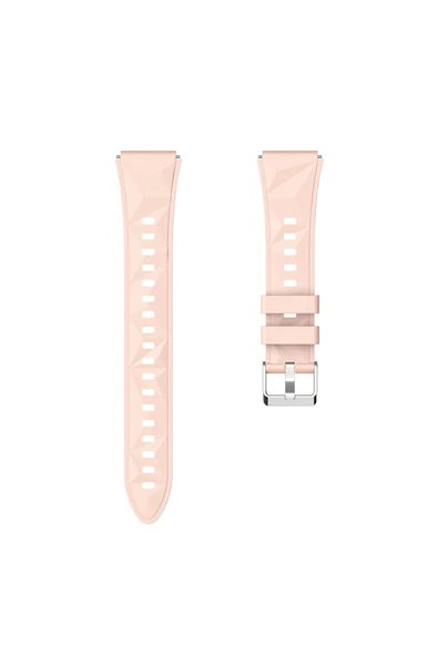 mastersonic Huawei Watch GT5 Pro 42mm Uyumlu MTSC KRD-129 Silikon Kordon Strap Kayış-Pembe - Resim 4