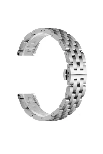 mastersonic Gear S3 (22mm) Uyumlu KRD-20 Metal MTSC Kordon-Gümüş