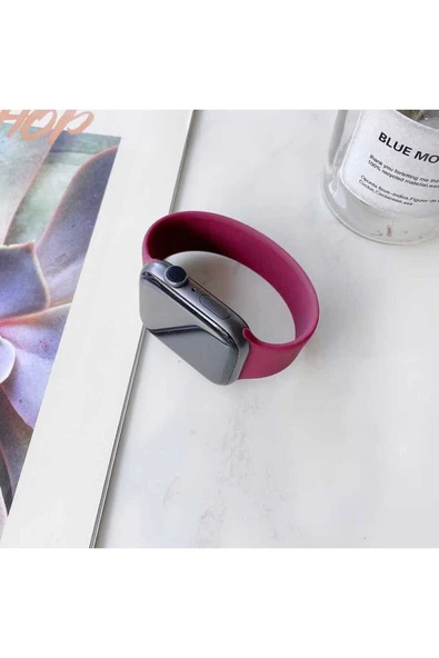 mastersonic Watch 44mm Uyumlu KRD-31 Solo Loop Small MTSC Kordon-Mürdüm ürün görseli 1