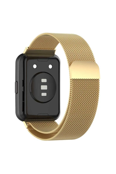 mastersonic Huawei Watch Fit 2 Uyumlu KRD-01 Metal MTSC Kordon-Gold - Resim 3