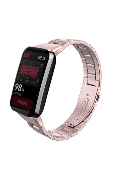 mastersonic Xiaomi Mi Band 7 Pro KRD-04 Metal Kordon-Pembe ürün görseli 1