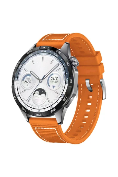 mastersonic Galaxy Watch 46mm Uyumlu MTSC- KRD-102 22mm Silikon Kordon-Gri - Resim 2