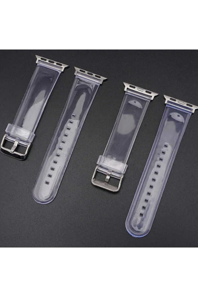 mastersonic Watch Ultra 49mm Kordon KRD-13 Şeffaf Uyumlu Strap Kayış MTSC- Renksiz - Resim 3