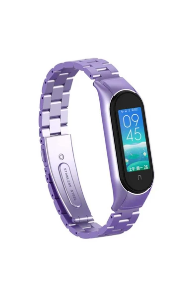mastersonic Xiaomi Mi Band 6 Uyumlu KRD-04 Metal MTSC Kordon-Lila ürün görseli 1