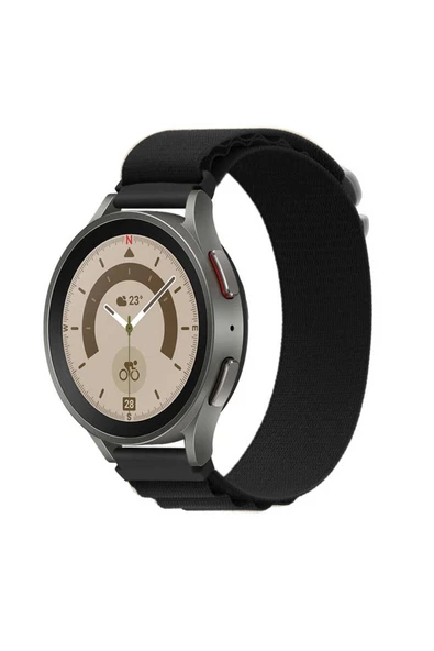 mastersonic Huawei Watch GT 3 46mm Uyumlu KRD-74 22mm Hasır MTSC Kordon-Siyah - Resim 6