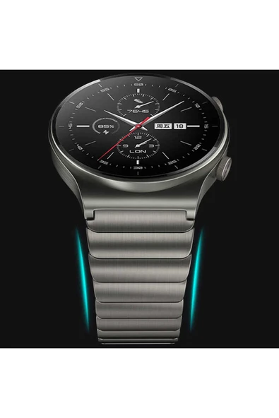 mastersonic Huawei Honor Magic 2 46mm Uyumlu KRD-35 22mm Metal MTSC Kordon-Gri - Resim 8