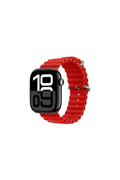 mastersonic Watch 10 42mm Uyumlu MTSC KRD-75 Silikon Kordon-Kırmızı