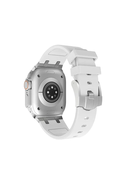 mastersonic Watch Ultra 49mm Uyumlu KRD-89 Uyumlu MTSC Kordon-Turuncu - Resim 3