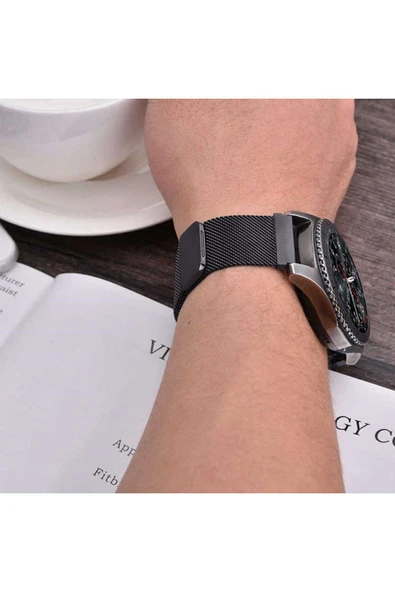 mastersonic Xiaomi Amazfit Pace Uyumlu KRD-12 Metal MTSC Kordon-Gümüş - Resim 3