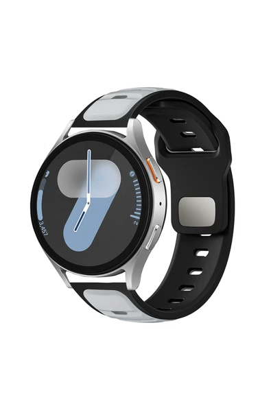 mastersonic Huawei Honor Magic 2 46mm MTSC KRD-135 22mm Silikon Kordon Strap Kayış - Açık Mavi-Gri - Resim 2