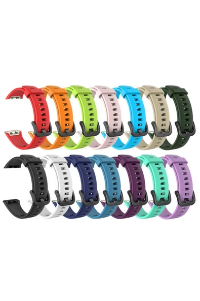 mastersonic Huawei Band 6 Uyumlu KRD-47 Uyumlu MTSC Kordon-Koyu Yeşil - Resim 3