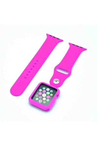 mastersonic Watch 42mm Uyumlu 3 in 1 Klasik MTSC Kordon-Pembe ürün görseli 1