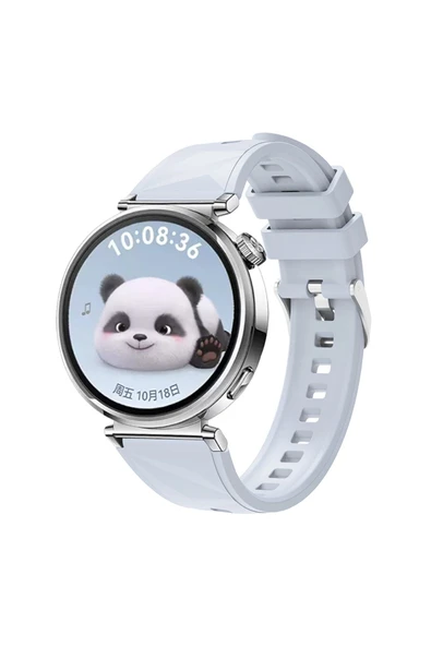 mastersonic Huawei GT4 41mm Uyumlu MTSC KRD-129 18mm Silikon Kordon Strap Kayış-Buz Mavisi