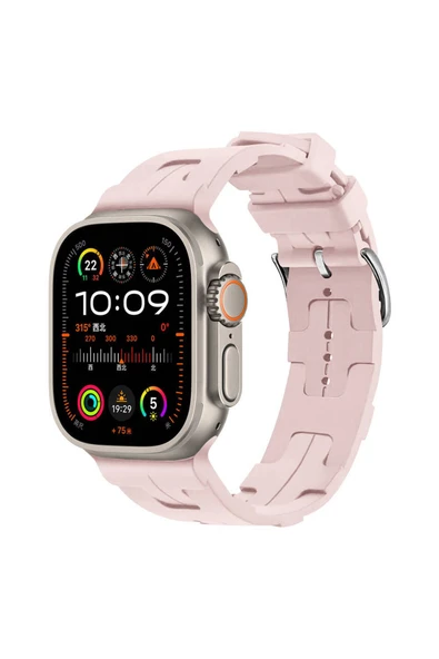 mastersonic Watch Ultra 49mm KRD-92 Uyumlu MTSC Kordon-Pembe Açık ürün görseli 1