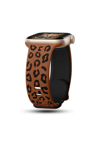 mastersonic Watch 7 45mm MTSC KRD-140 Silikon Kordon Strap Kayış - Kahverengi-Siyah ürün görseli 1