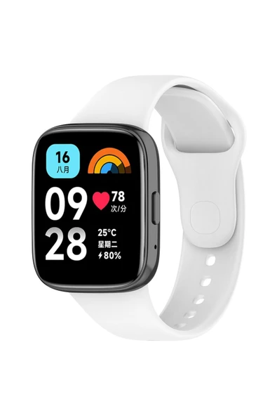 mastersonic Xiaomi Redmi Watch 3 Active Uyumlu Klasik MTSC Kordon-Beyaz ürün görseli 1