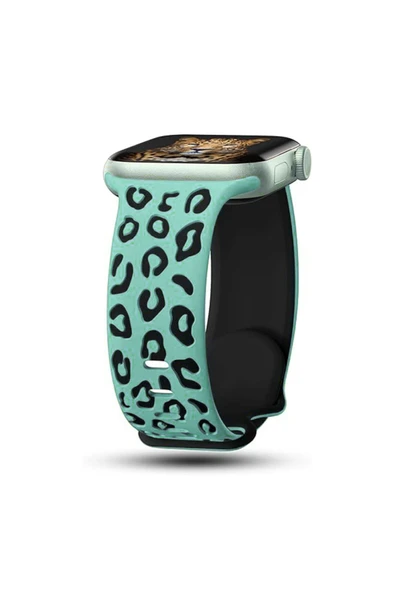 mastersonic Watch 42mm MTSC KRD-140 Silikon Kordon Strap Kayış - Yeşil-Siyah