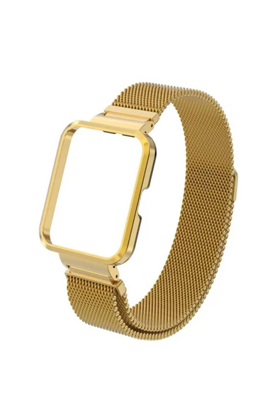 mastersonic Xiaomi Redmi Watch 2 Lite Uyumlu KRD-58 Metal MTSC Kordon-Gold - Resim 2