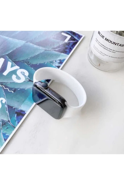 mastersonic Watch 38mm Uyumlu KRD-31 Solo Loop Medium MTSC Kordon-Beyaz ürün görseli 1