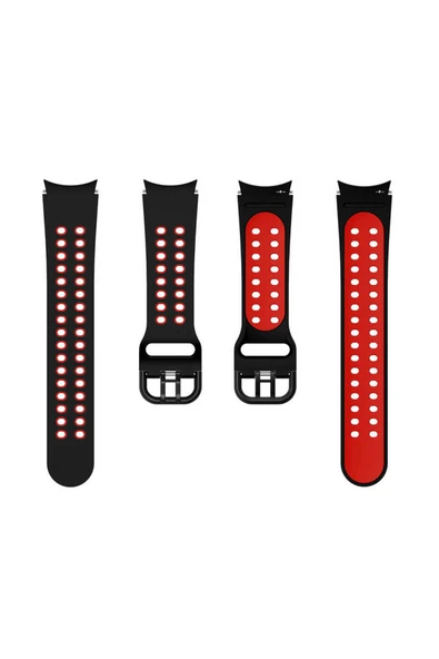 mastersonic Galaxy Watch 4 Classic 42mm KRD-02 Uyumlu MTSC Kordon-Siyah-Mavi - Resim 8