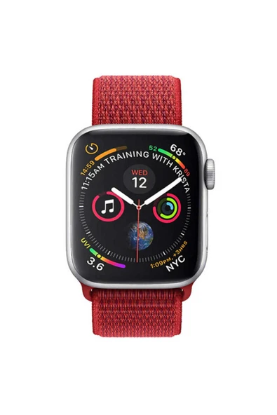 mastersonic Watch Ultra 49mm Kordon Uyumlu KRD-03 Hasır Strap Kayış MTSC- 67-Tricolor Red - Resim 8