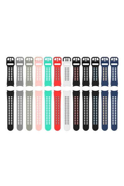 mastersonic Galaxy Watch 4 Classic 42mm KRD-02 Uyumlu MTSC Kordon-Siyah-Mavi - Resim 7