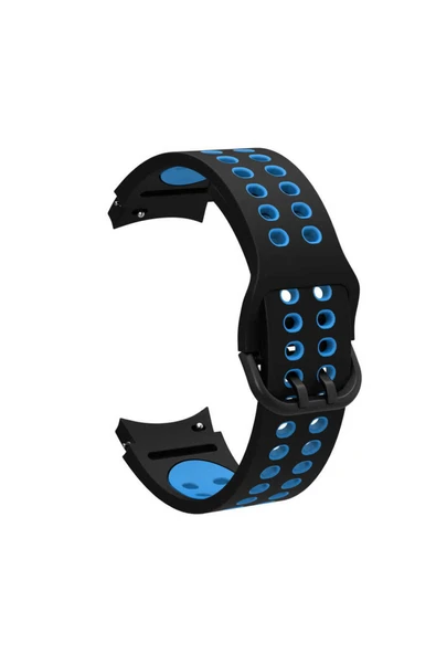 mastersonic Galaxy Watch 4 Classic 42mm KRD-02 Uyumlu MTSC Kordon-Siyah-Mavi ürün görseli 1