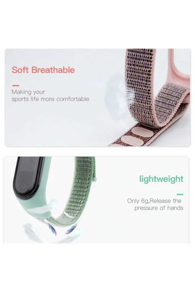 mastersonic Xiaomi Mi Band 4 Uyumlu KRD-03 Hasır MTSC Kordon-NO2 - Resim 8