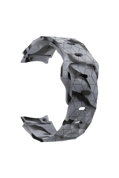 mastersonic Galaxy Waych 5 44mm MTSC KRD-116 20mm Futbol Desenli Spor Tasarımlı Silikon Kordon-Lacivert - Resim 5