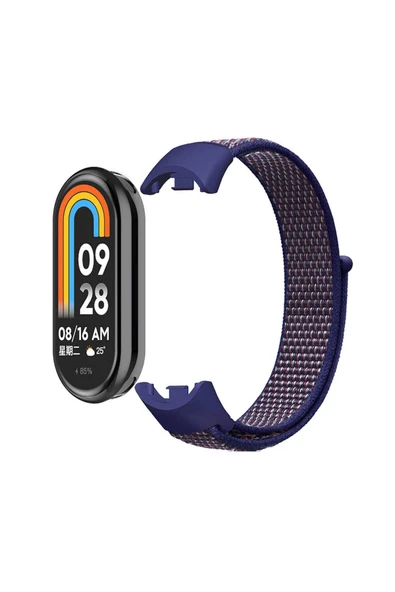 mastersonic Xiaomi Mi Band 8 MTSC KRD-03 Hasır Kordon-Gri - Resim 4