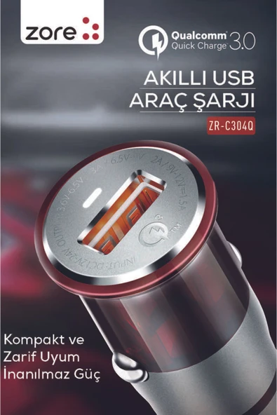 mastersonic MTSC ZR-C304Q Micro Araç Şarj Seti - Siyah - Resim 7