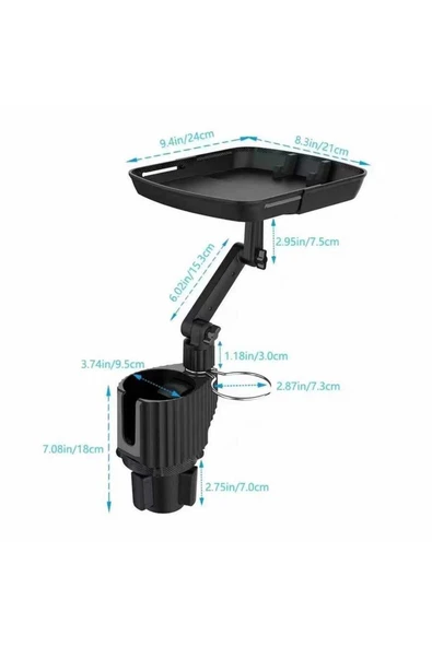 mastersonic MTSC C003 2 in 1 Araç Bardak Tutucu-Siyah - 2