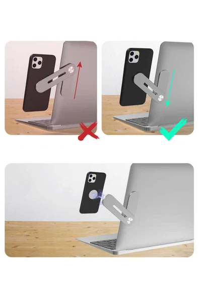 mastersonic MTSC SJ05 Laptop - Monitör Telefon Tutucu-Gümüş - Resim 2