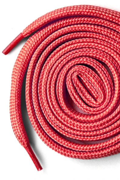 Kırmızı 1 cm Kalınlığında 1 Çift Yassı Spor Ayakkabı Bağcığı - Resim 2