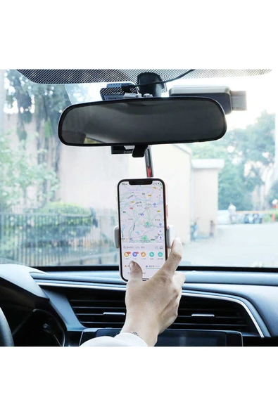 mastersonic MTSC LG-01 Dikiz Aynası Telefon Tutucu-Siyah - Resim 3