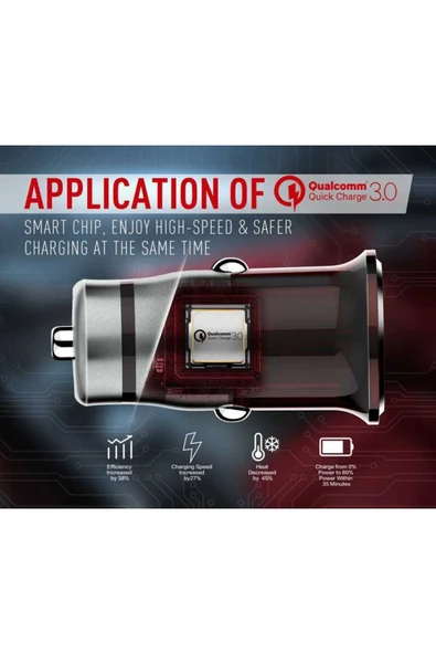 mastersonic MTSC ZR-C304Q Micro Araç Şarj Seti - Siyah - Resim 4