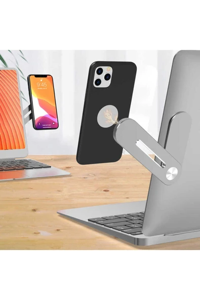 mastersonic MTSC SJ05 Laptop - Monitör Telefon Tutucu-Gümüş - Resim 4