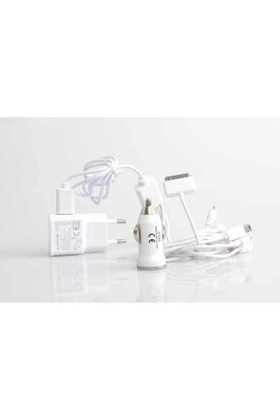 mastersonic MTSC Z-37 12 in 1 Ev ve Araç Şarj Seti - Beyaz ürün görseli 1