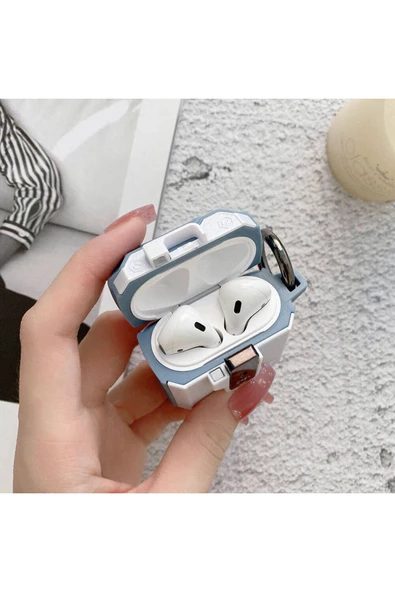 mastersonic Air-Pods ARTH Airbag 35 Darbelere Karşı Dayanıklı Düğmeli Kılıf-Yeşil - Resim 2